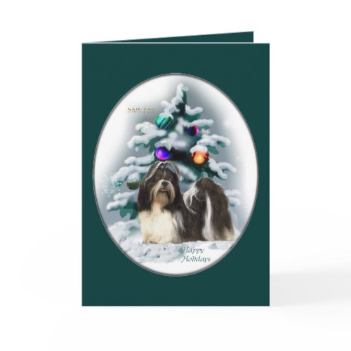 Shih Tzu Christmas Gifts card