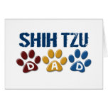SHIH TZU  Dad Paw Print 1 Greeting Card