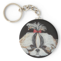 SHIH TZU DOG KEYCHAIN