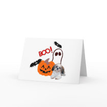 Shih Tzu Halloween Greeting Card