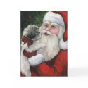 "Shih tzu Kisses for Santa" Dog Art Christmas Card by CharlottesWebArt "Shih tzu Kisses for Santa" Dog Art Christmas Card