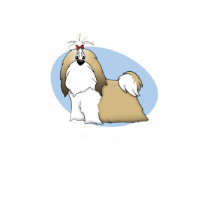 Shih Tzu Ladies T-Shirt by MenagerieMayhem Shih Tzu Ladies T-Shirt
