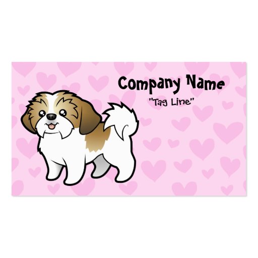 Shih Tzu Love (puppy cut) Business Card Template (front side)