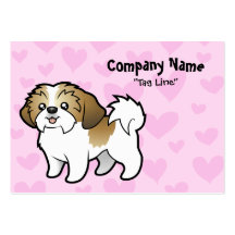 Shih Tzu Love (puppy cut) Business Card Template