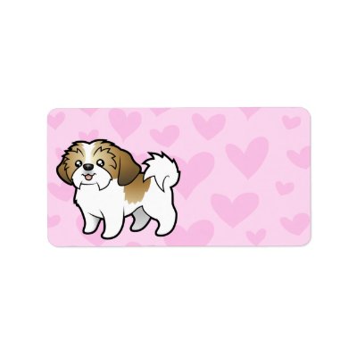 Shih Tzu Love (puppy cut) Personalized Address Label