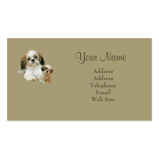 Shih Tzu Lover Business Card (back side)