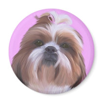 Shih Tzu magnets by Cazzies_Creations Shih Tzu magnets