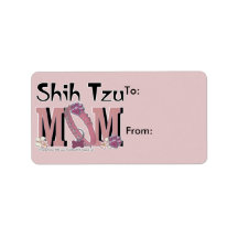 Shih Tzu MOM Address Label