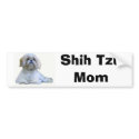 Shih Tzu Mom Bumper Sticker bumper stickers