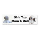 Shih Tzu Mom & Dad Bumper Sticker bumper stickers