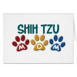 SHIH TZU  Mom Paw Print 1 Card