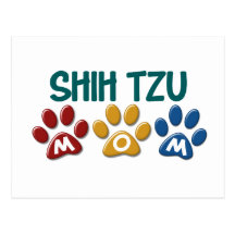 SHIH TZU  Mom Paw Print 1 Postcards