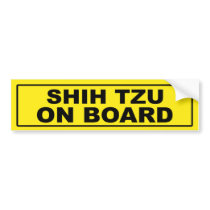 Shih Tzu on Board bumper stickers by RayBarnsbury Shih Tzu on Board bumper stickers
