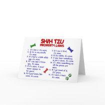SHIH TZU Property Laws 2 Card
