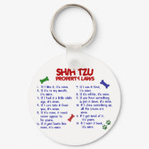 SHIH TZU Property Laws 2 keychains by poochloverstuff SHIH TZU Property Laws 2 keychains