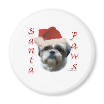 Shih Tzu Santa Paws Magnets