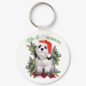 Shih Tzu 'Tis the Season Keychain by GreyWolfCreation Shih Tzu 'Tis the Season Keychain