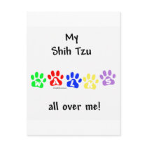 Shih Tzu Walks All Over You postcards