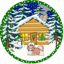 Shih Tzu winter photo sculptures