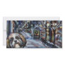 Shih Tzu Xmas Christmas wintry scene Personalized Photo Card