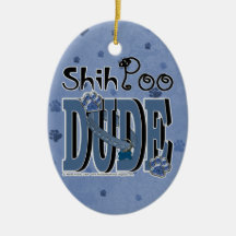 ShihPoo DUDE Christmas Tree Ornaments