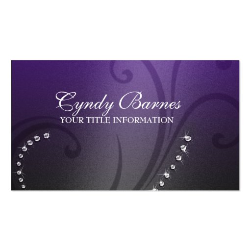 Shimmer and Crystals Business Card (front side)