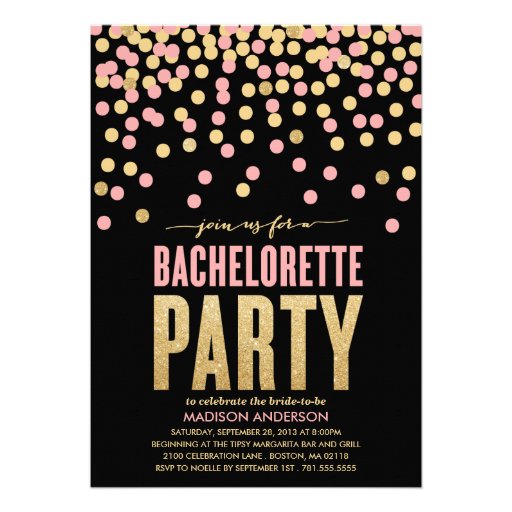 SHIMMER & SHINE | BACHELORETTE PARTY INVITATION (front side)