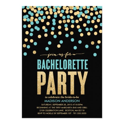 SHIMMER & SHINE | BACHELORETTE PARTY INVITATION (front side)