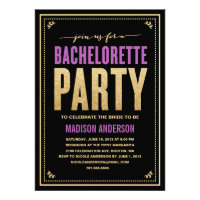 SHIMMER & SPARKLE | BACHELORETTE PARTY INVITATION