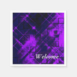 shimmering and gleaming purple paper napkin