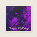 shimmering and gleaming purple paper napkins