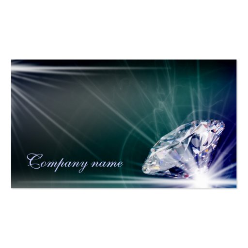 Shimmering Diamond Jeweler Business Card (front side)