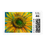 Shimmering Fine Art Sunflower stamp