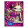 Shimmering Pink Dragon fantasy fairy Art Print Shimmering Pink Dragon fantasy fairy Art Print