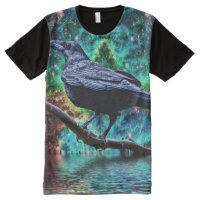 Shimmering Raven Waters All-Over Print Shirt