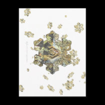 Shimmering Snowflake Postcard