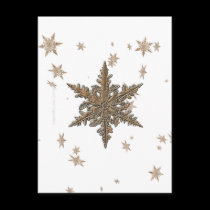 Shimmering Snowflake Postcard postcards