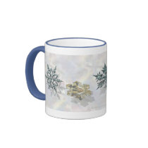 Shimmering Snowflakes Drinkware mugs
