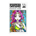 Shimmery Rainbow Koi Tattoo Mermaid Postage postage