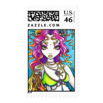 Shimmery Rainbow Koi Tattoo Mermaid Postage postage by mykajelina Shimmery Rainbow Koi Tattoo Mermaid Postage postage
