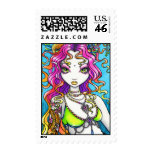 Shimmery Rainbow Koi Tattoo Mermaid Postage postage