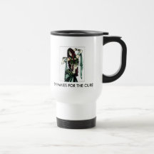 , SHIMMIES FOR THE CURE travel mug ...