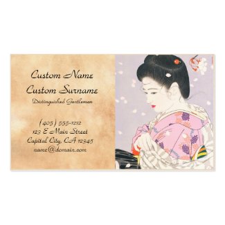 Shimura Tatsumi Five Figures of Modern Beauties Business Card Templates