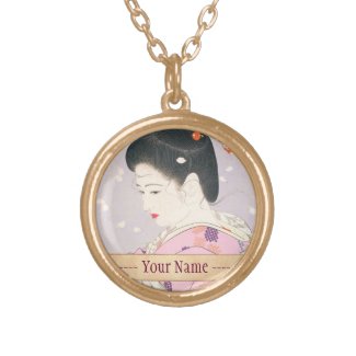 Shimura Tatsumi Five Figures of Modern Beauties Personalized Necklace