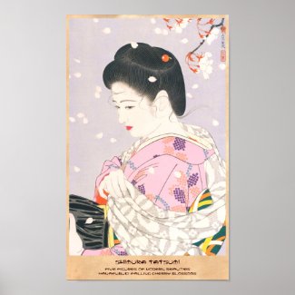 Shimura Tatsumi Five Figures of Modern Beauties Posters