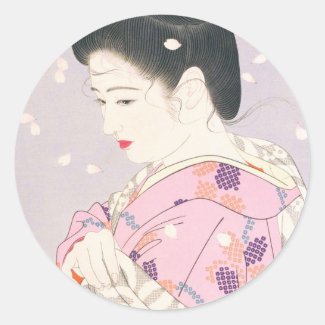 Shimura Tatsumi Five Figures of Modern Beauties Sticker