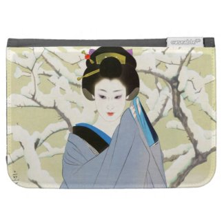 Shimura Tatsumi Two Subjects Japanese Women Snow Kindle Case