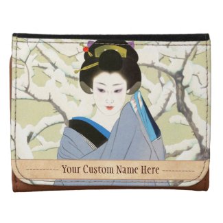 Shimura Tatsumi Two Subjects Japanese Women Snow Leather Wallet