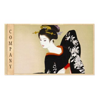 Shimura Tatsumi Two Subjects of Japanese Women Business Card Template
