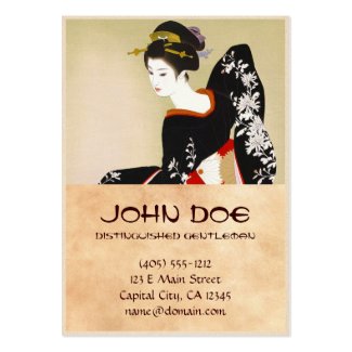 Shimura Tatsumi Two Subjects of Japanese Women Business Card Template